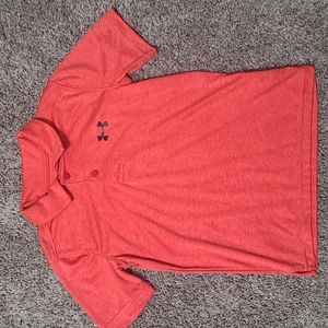 Under Armour boys size6 golf polo quick dry orange